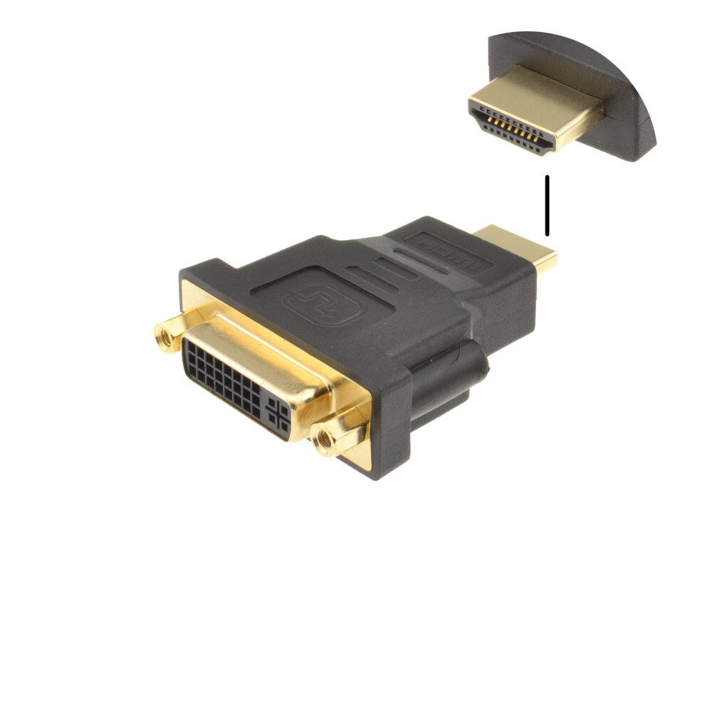 kenable DVI D 24+5 Socket to HDMI Plug Digital Adapter Converter GOLD