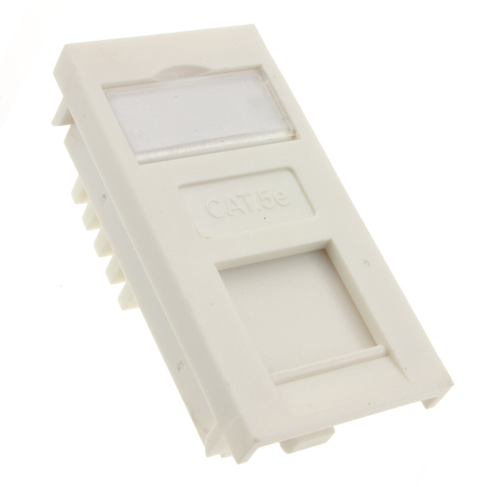 kenable CAT5e Patch Cable RJ45 Module Keystone with Name Plate in White