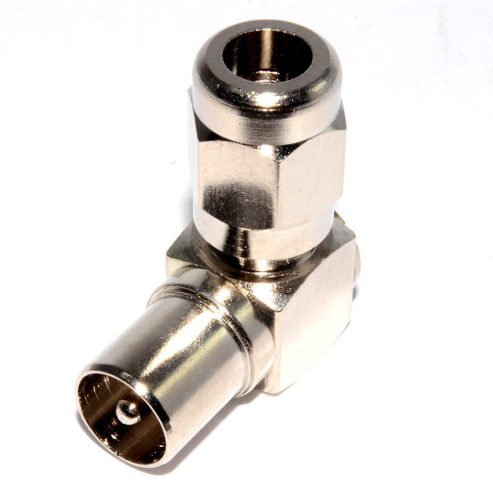 kenable Right Angled Pal TV Coaxial Connection to Coaxial Plug Adapter