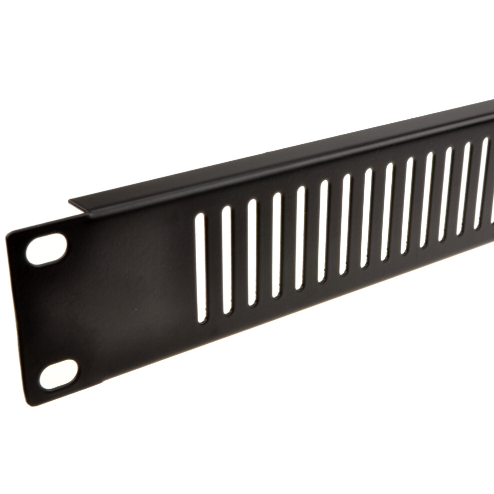 kenable 1U Blanking Plate for Comms Data Cabinet Rack 19 Vented Black