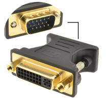 DVI 24+5 Female Socket to VGA 15 Pin Male Plug Converter Adapter