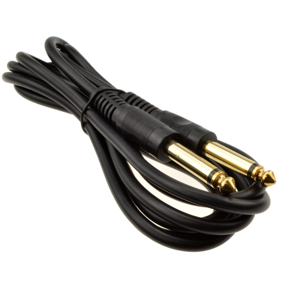 New Kenable 6.35Mm 1 4Inch Mono Jack Plug Guitar Instrument Patch Cable 2M Gold 003363