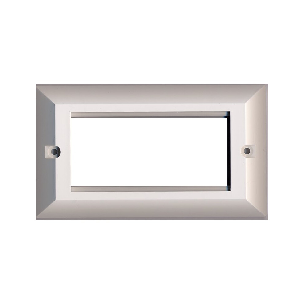 Faceplate 4 Port Bevelled Double Gang 146 X 86Mm For Rj45 Modules 5055383437412