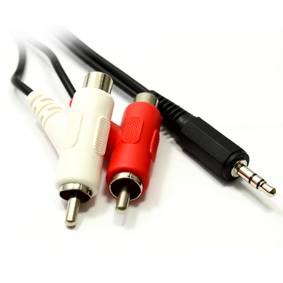 Kenable 3.5Mm Stereo Jack To Twin Right Angle Rca Phono Stackable 1.5M