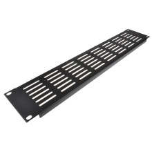 Blanking Plate Extra Vented 2U for Comms Data Cabinet Rack 19 inch Black