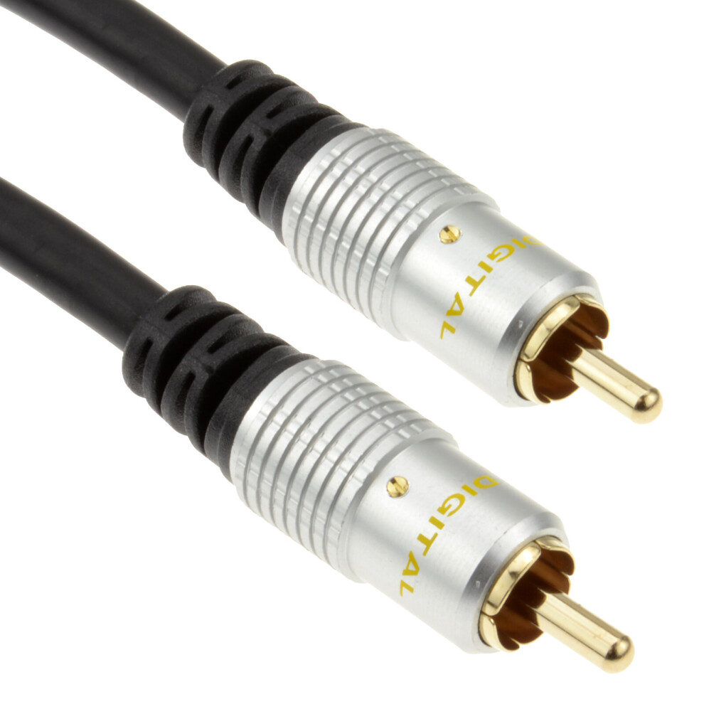 kenable Pure OFC Digital Audio or Composite Cable Phono Plug to Plug Gold  1.5m