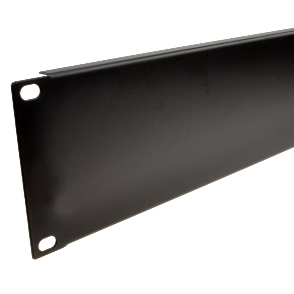 kenable 2U Blanking Plate for Comms Data Cabinet Rack 19 Black