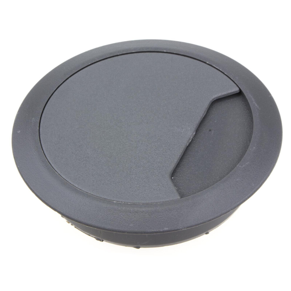 Kenable Desk Mount 80Mm Grommet Cable Tidy - Grey, For Office Or Home, 21Mm Panel Fit (10525) 5054338105253