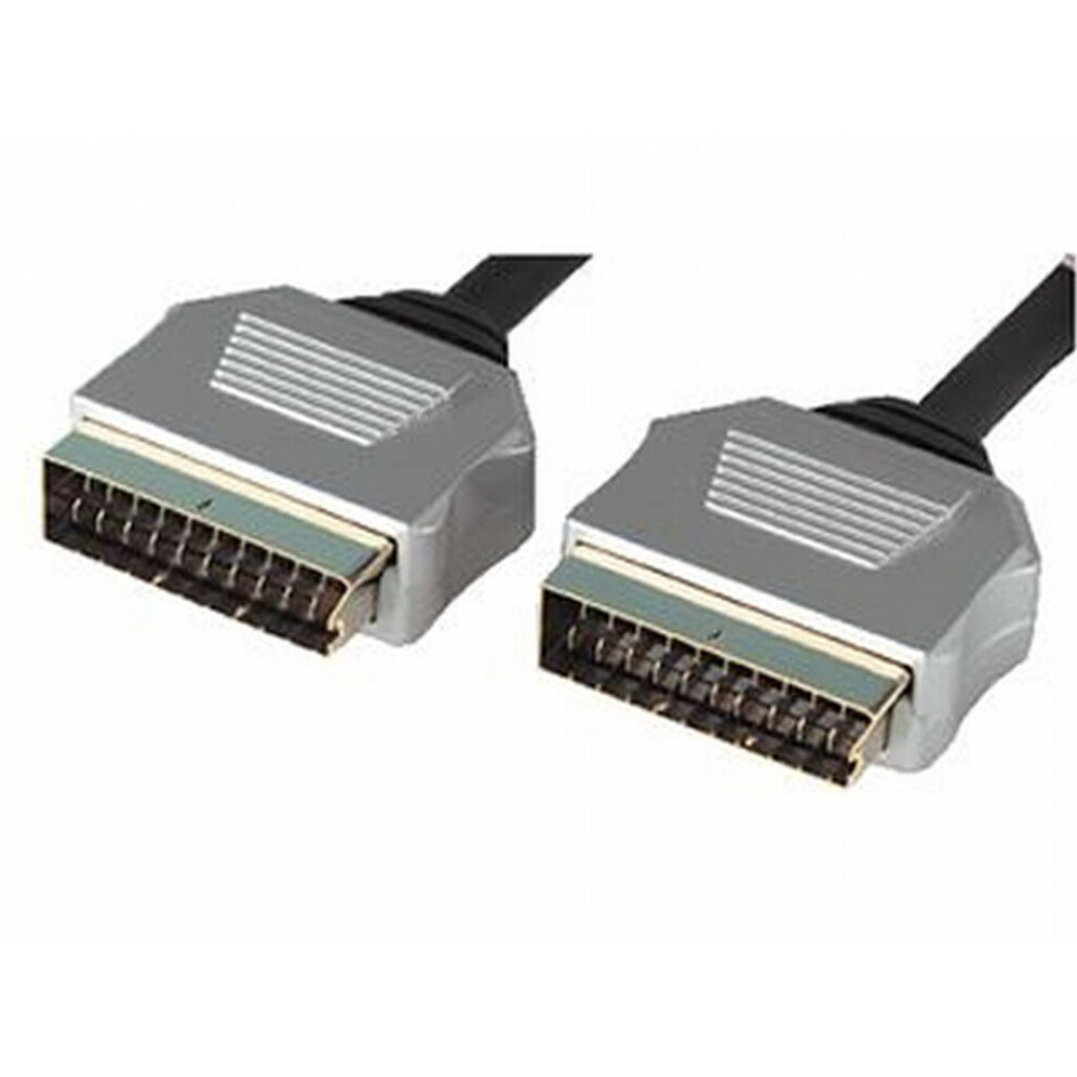 kenable Pure OFC HQ Scart Cable ROUND Lead Metal Ends  5m