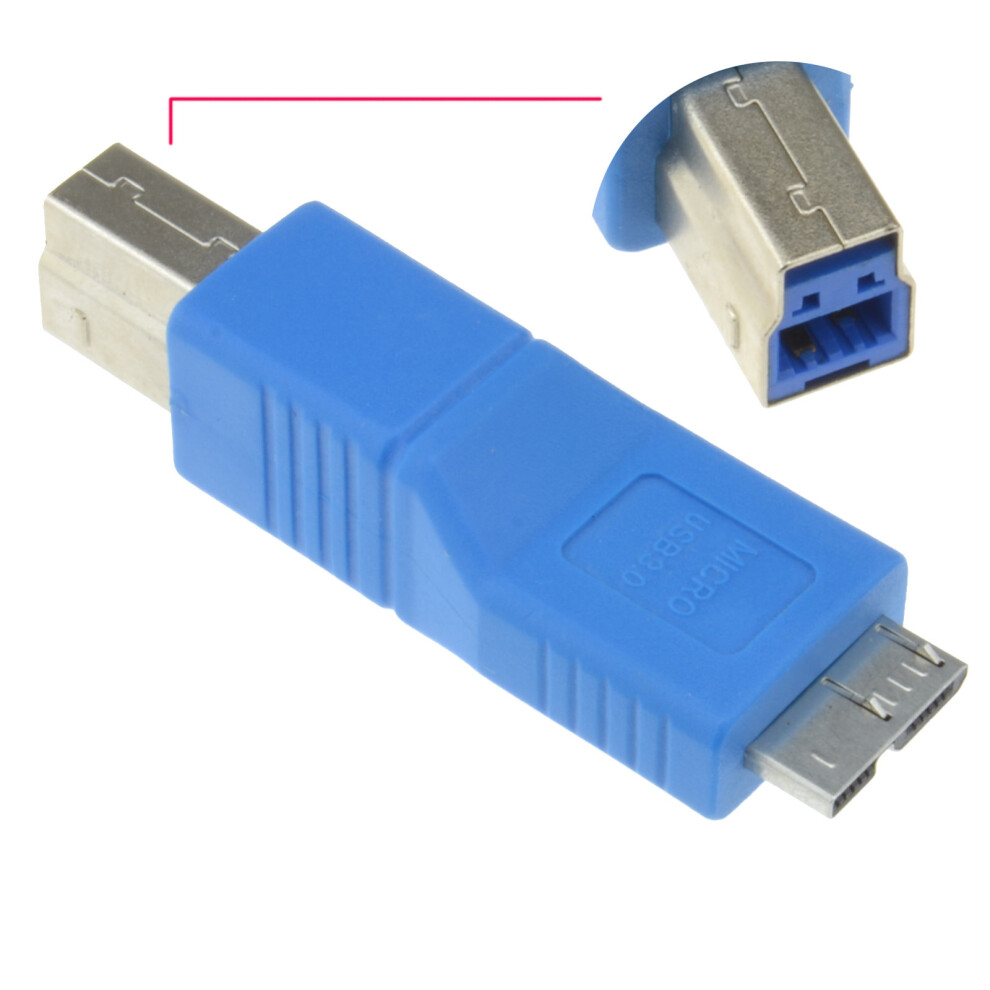 kenable USB 3.0 SuperSpeed Converter B Type Male to Micro USB Male Plug