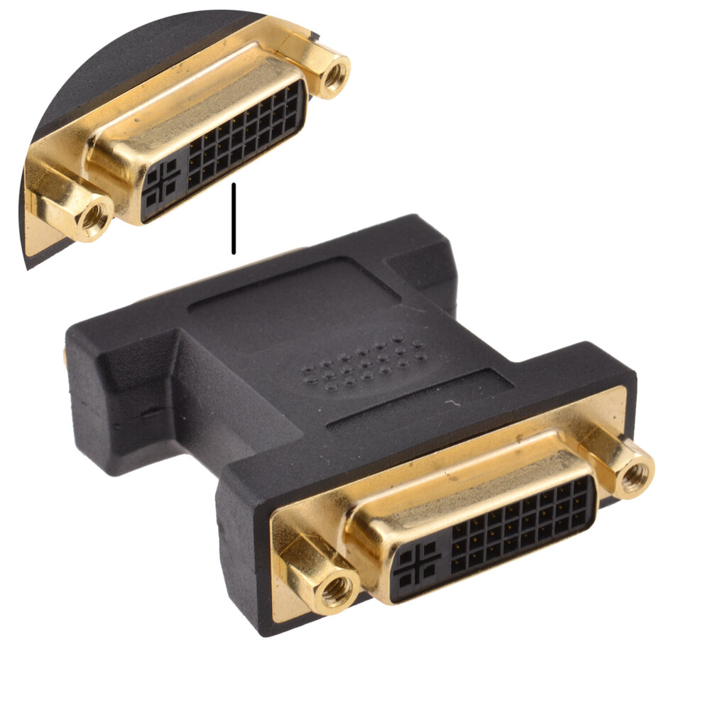 kenable DVI I Dual Link 29 Pin Female   Female Coupler Adapter