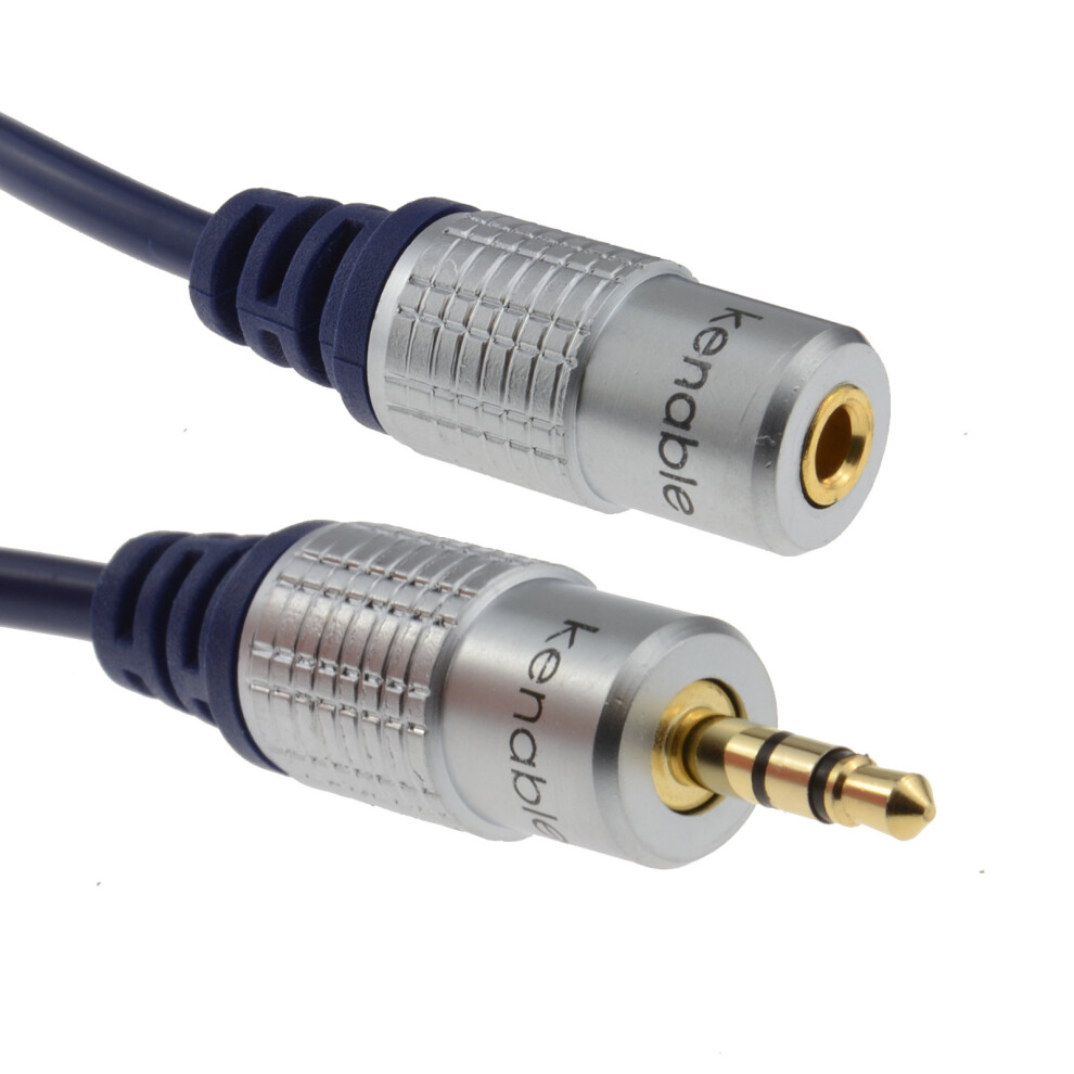 Kenable Pure Ofc Hq 3.5Mm Jack To Stereo Jack Socket Headphone Extension Cable 2M Gold