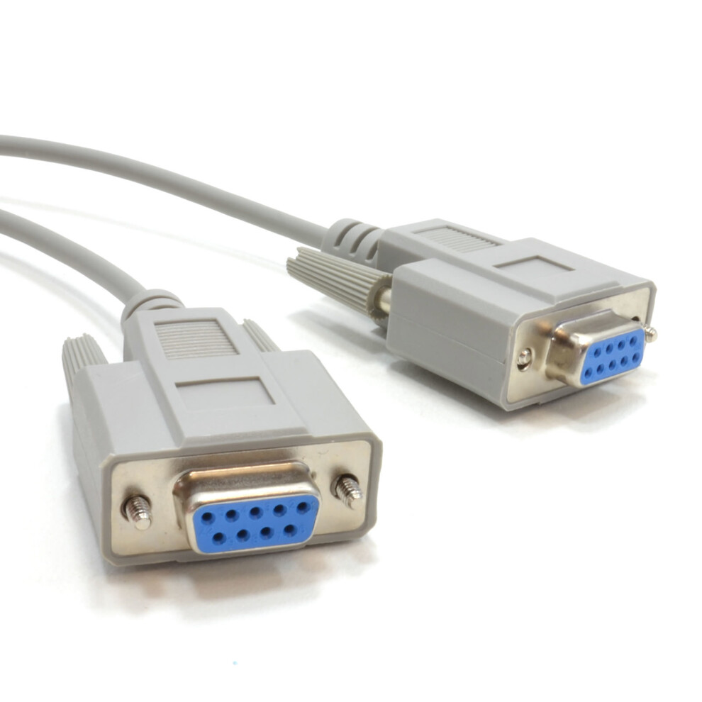 kenable Serial RS232 Null Modem Cable   DB9F to F 10m