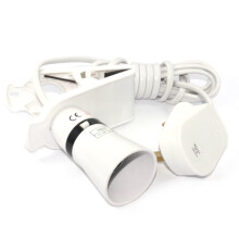 Clip On Lamp Light on a Extension Lead BC B22 Bayonet 2m Cable White