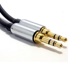 kenable PRO BLACK 3.5mm Jack Male to Male Stereo Audio Cable Lead GOLD 2m