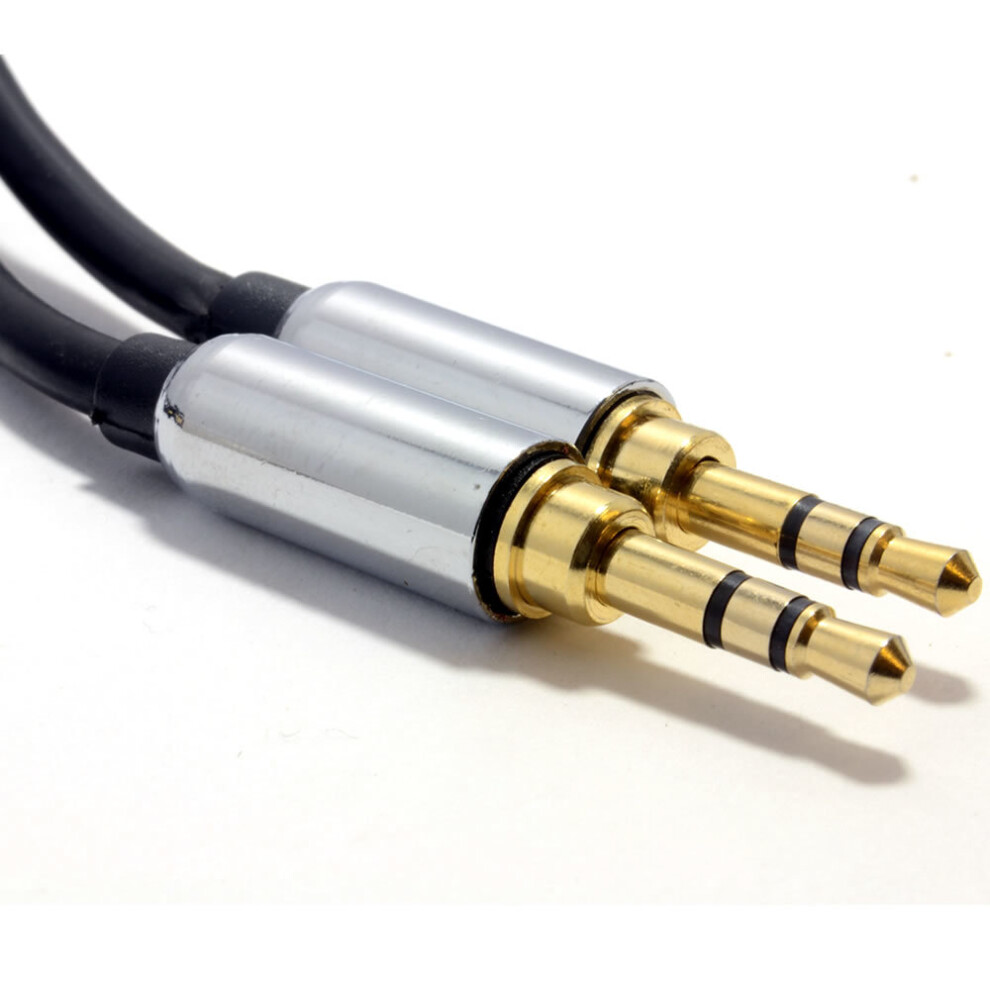 Kenable Pro 3.5Mm Jack Male To Male Stereo Audio Cable Lead 2M Black/Gold