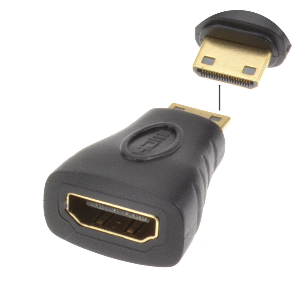 kenable Female HDMI To Male MINI HDMI Adapter Changer Gold Plated for Tablet Cameras