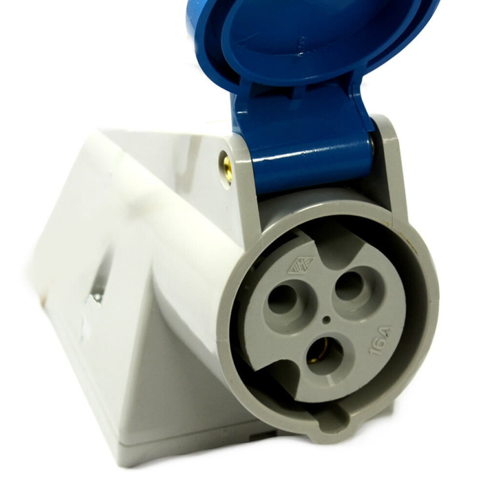 kenable Caravan Site Power Surface Mount SOCKET 240V 16A Blue IP44