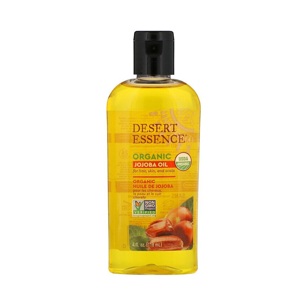 Desert Essence , Organic Jojoba Oil For Hair, Skin And Scalp, 118Ml