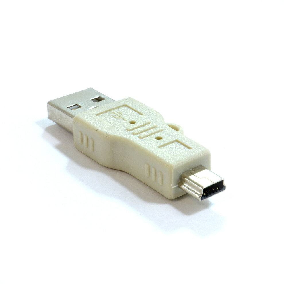 Usb 2.0 Mini B 5 Pin Plug Adaptor To Usb A Male Adapter 5055383423880