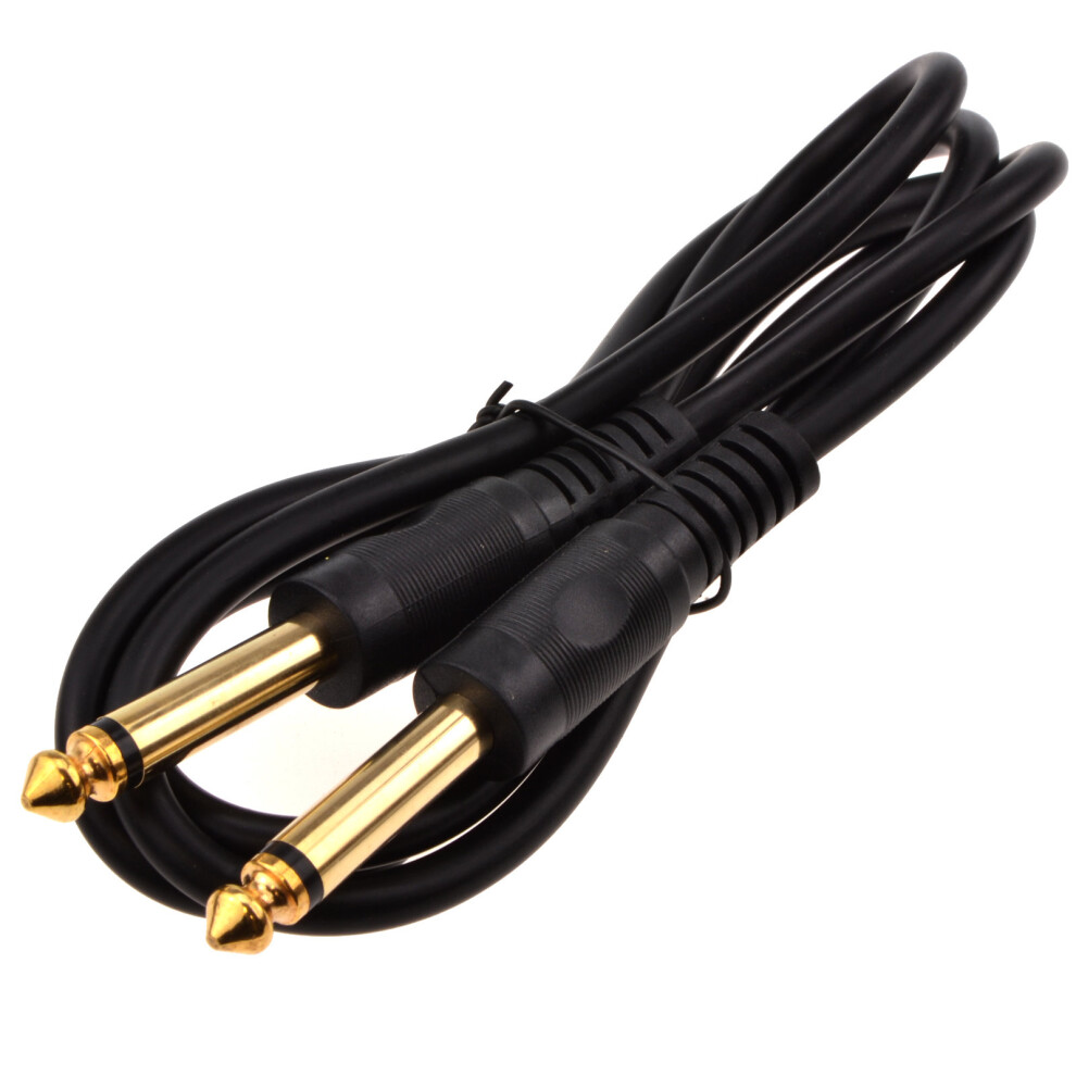 kenable 6.35mm 1 4inch Mono Jack Plug Guitar Instrument Patch Cable Gold  1m