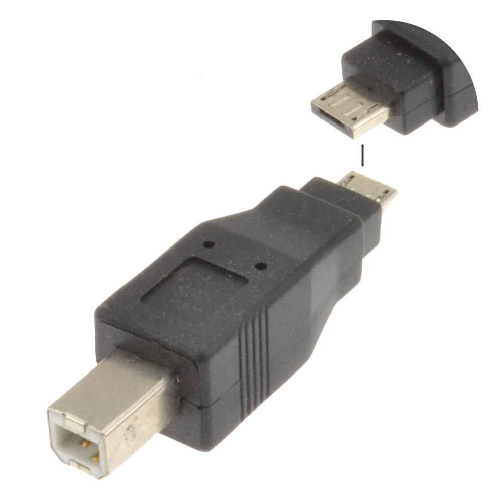 Kenable Men's Usb B Type Printer To Micro A Type Plug Converter Adapter