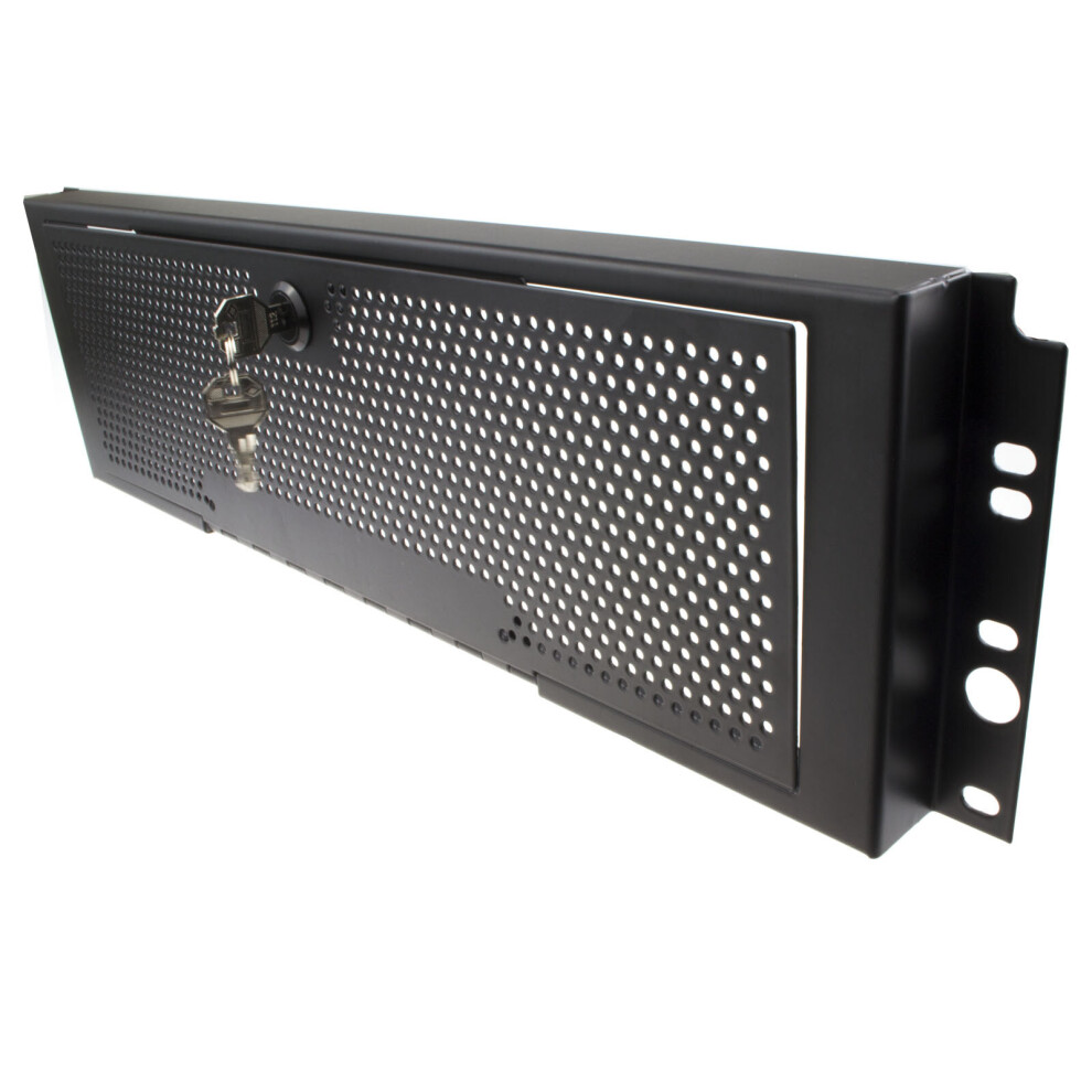 Lockable 3U Security Steel Mesh Panel For 19 Inch Rack Networking Data Cabinets 5054338104652