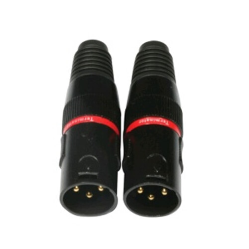 kenable PULSE DMX XLR 3 Pin Terminators Black Plugs [2 Pack]