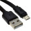 kenable FLAT USB A To MICRO B FAST CHARGE Cable 24AWG Cable  1m Lead BLACK 1