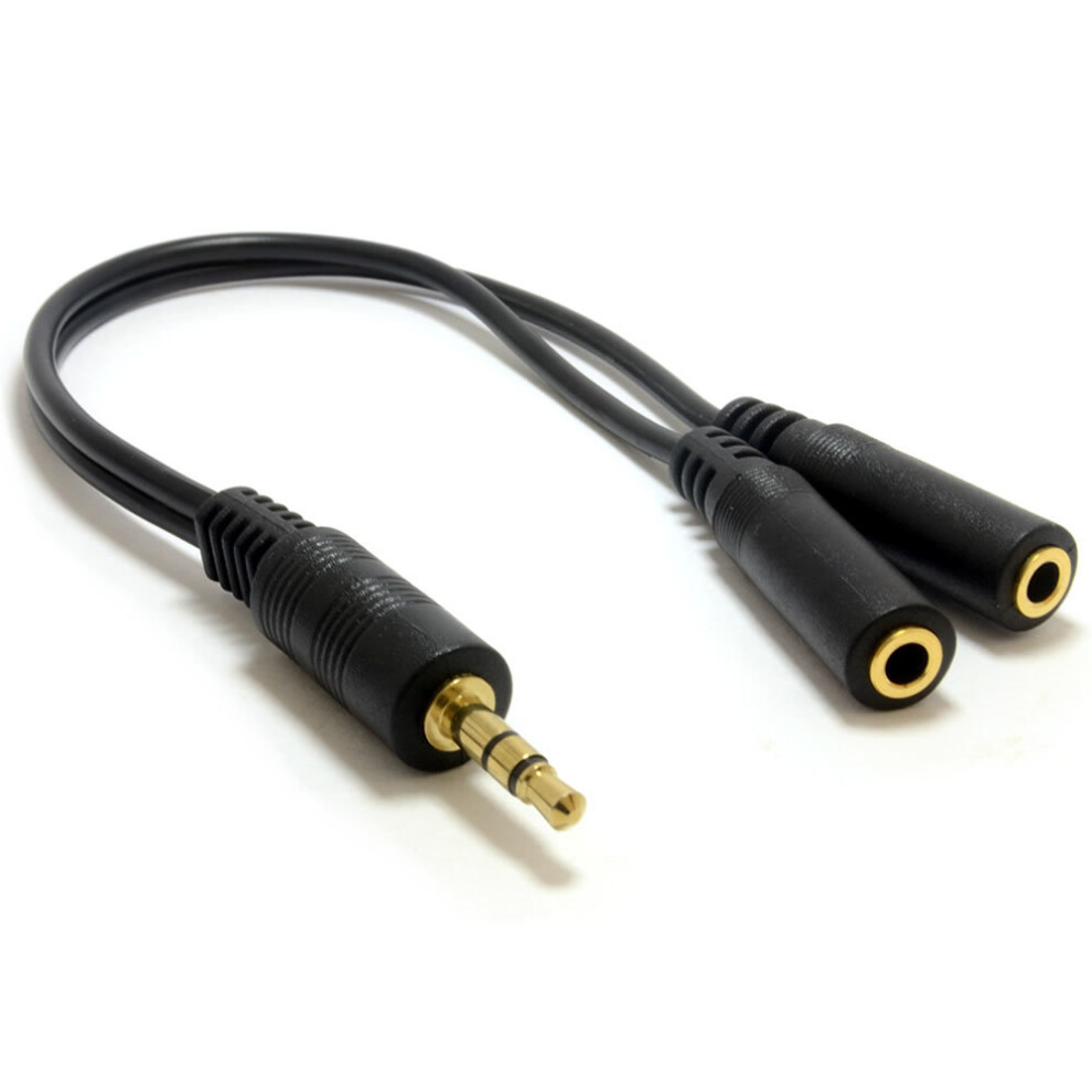 Kenable 3.5Mm Stereo Jack Splitter Adapter Cable Lead 20Cm Gold