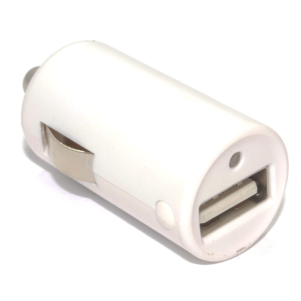 Dynamode USB Car Charger for Phones MP3 Cameras 5V 1A 1 Amp White