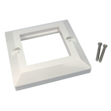 Faceplate 2 Port Dual 85 x 85mm Bevelled Single Gang for RJ45 Modules
