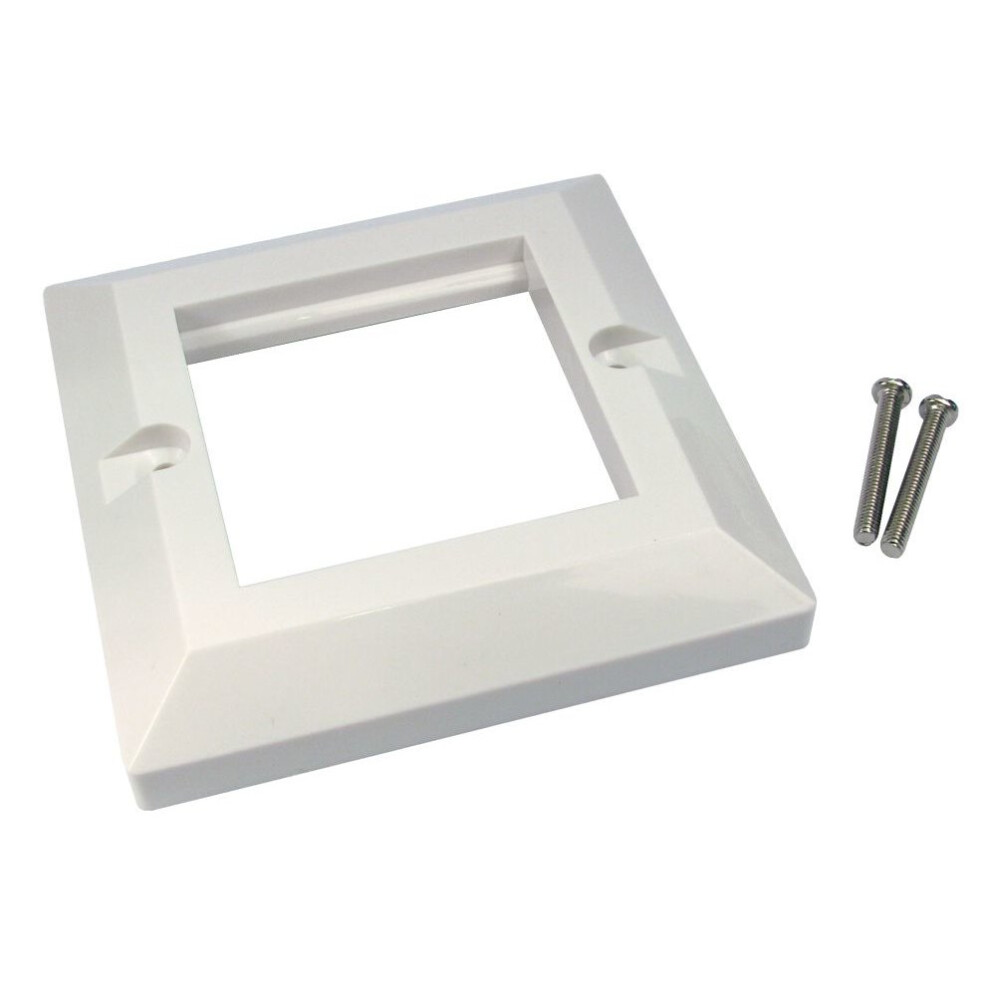 Kenable Faceplate 2 Port Dual 85 X 85Mm Bevelled Single Gang For Rj45 Modules