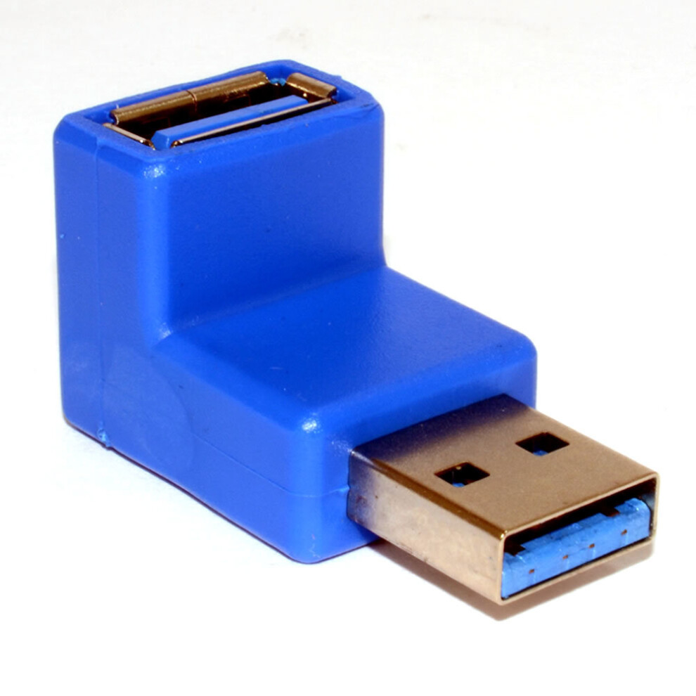 kenable USB 3.0 SuperSpeed Right Angle Adapter A Female to A Male