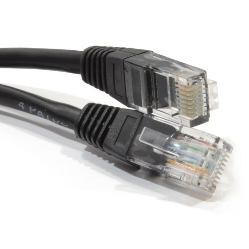 kenable kenable Black Network Ethernet RJ45 Cat5E CCA UTP PATCH 26AWG Cable Lead  3m 2