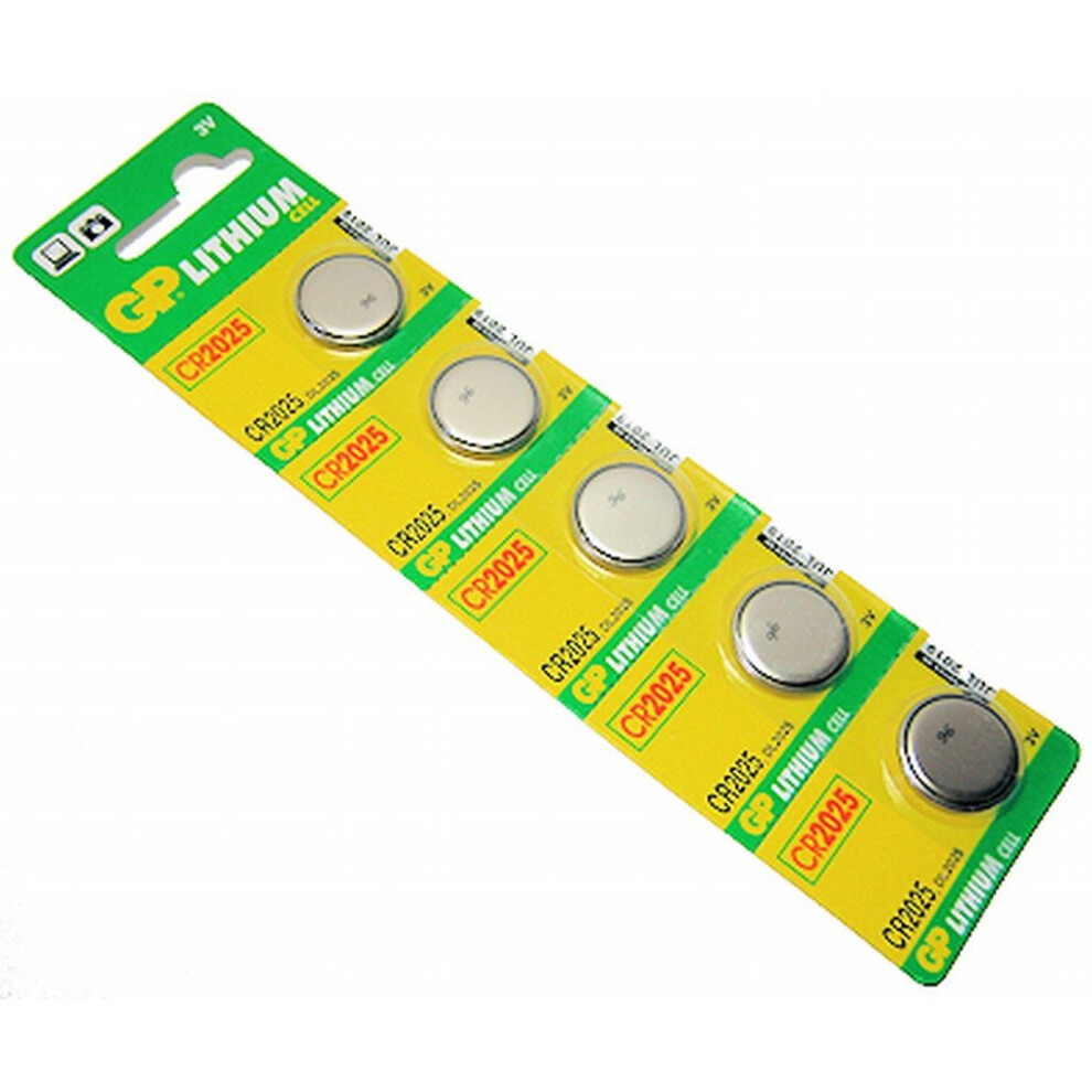 GP Cell Button Battery CR2025 3V [5 pack]