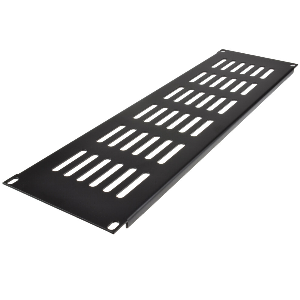 kenable 3U Blanking Plate for Comms Network Data Cabinet Rack 19 Vented Black