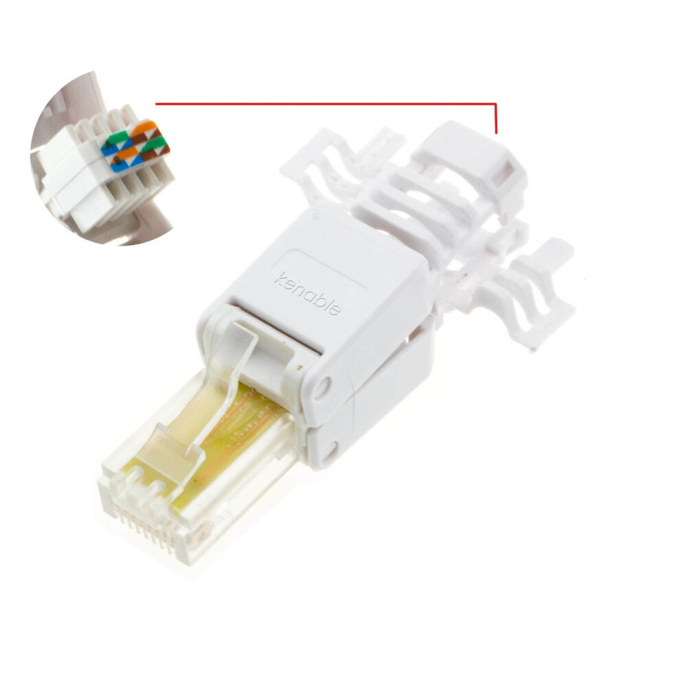 kenable IDC Punch Down to RJ45 Plug for Solid Network Ethernet Cable Cat5e