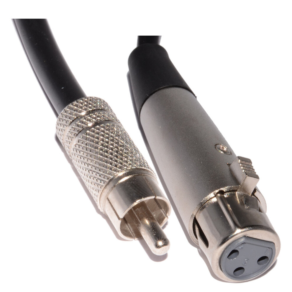 kenable XLR 3 Pin Socket to Single RCA Phono Plug OFC Audio Cable 3m