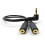 kenable 3.5mm Right Angle Stereo Jack Audio Splitter Adapter Cable Lead 20cm 1