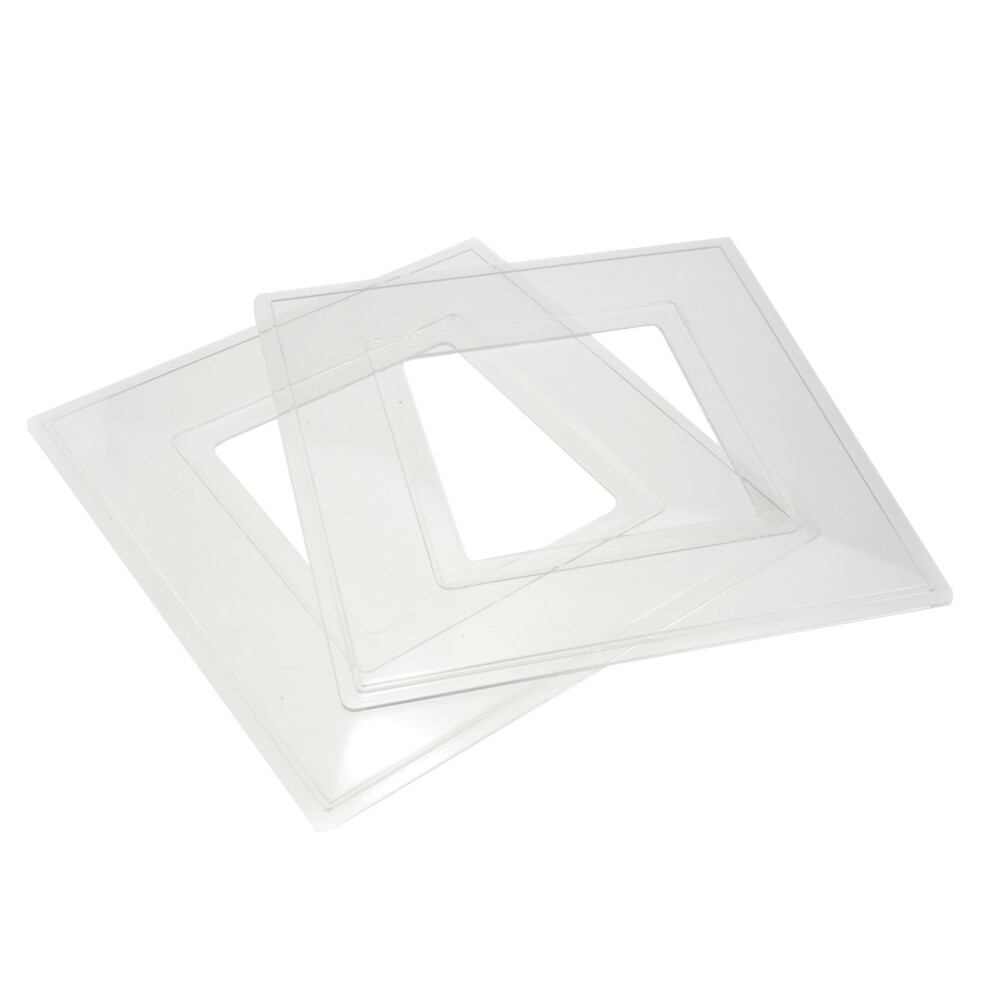 kenable Light Switch Surround Finger Plate Transparent Clear [2 Pack]