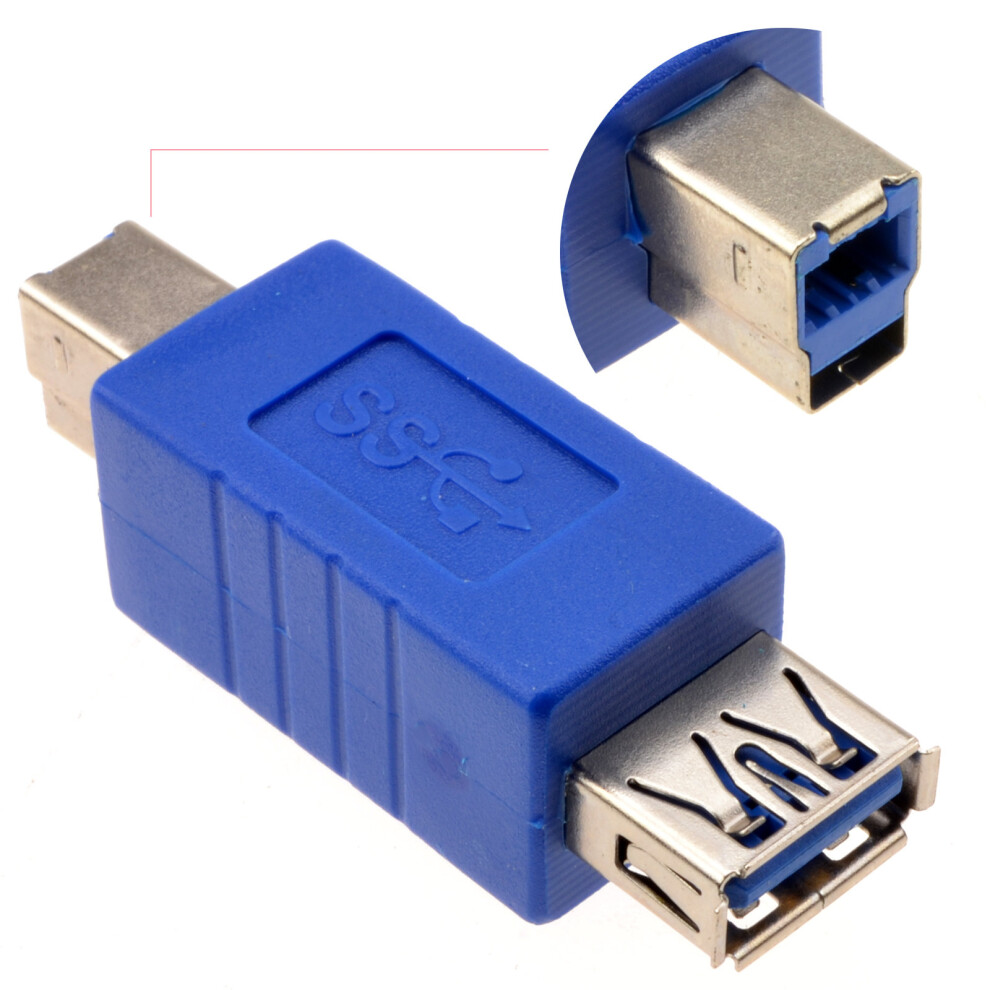 kenable USB 3.0 SuperSpeed Converter Adapter A Type Socket to B Type Plug