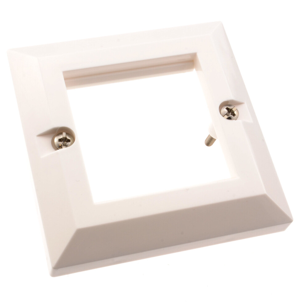 Wall Mount Faceplate 85 X 85Mm Bevelled Single Gang For 2 X Euro Modules 5055383488360