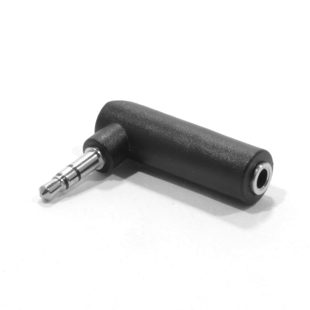 kenable 3.5mm Stereo Jack Socket to 3.5mm Jack Plug Right Angle Adapter