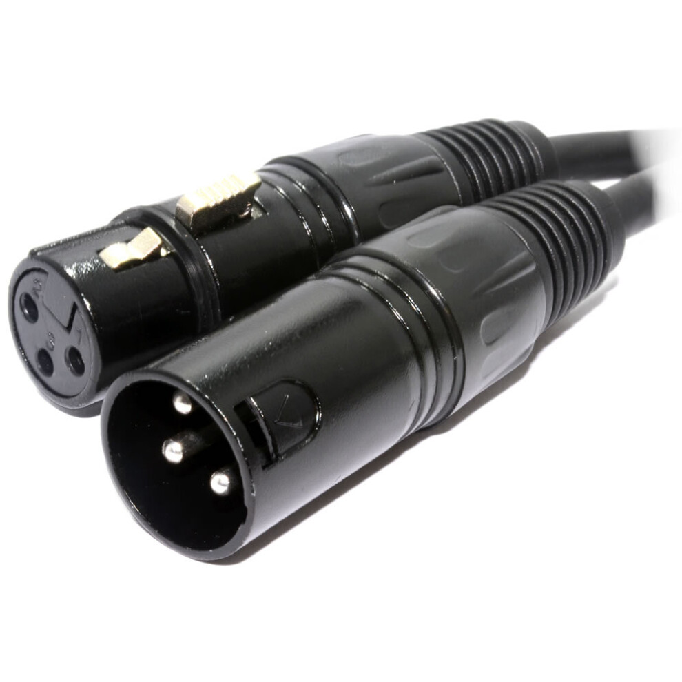 Kenable Pulse Dmx Spiral Shielded Insulated 3 Pin Male To Female Cable 30M