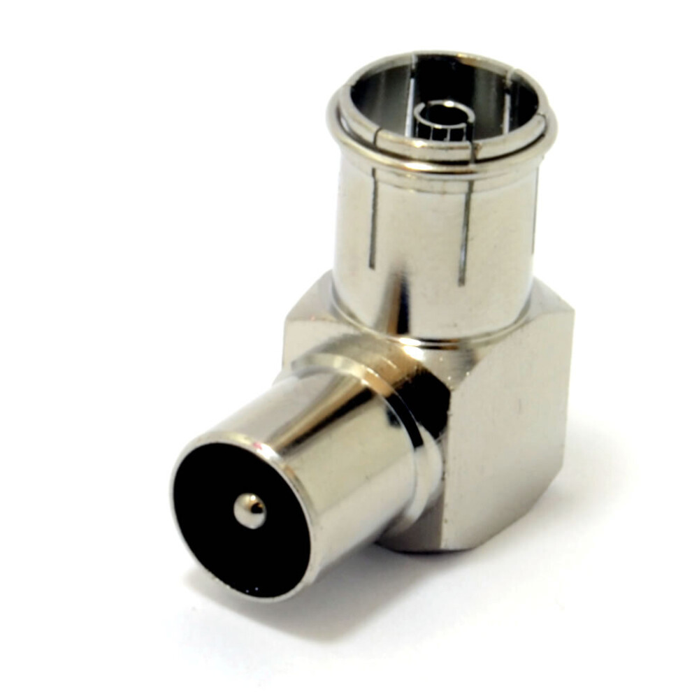 kenable RF Right Angle Adapter Plug to Socket For TV Coax Aerial Cables METAL-image-OPC-P5W2RCF-NEW
