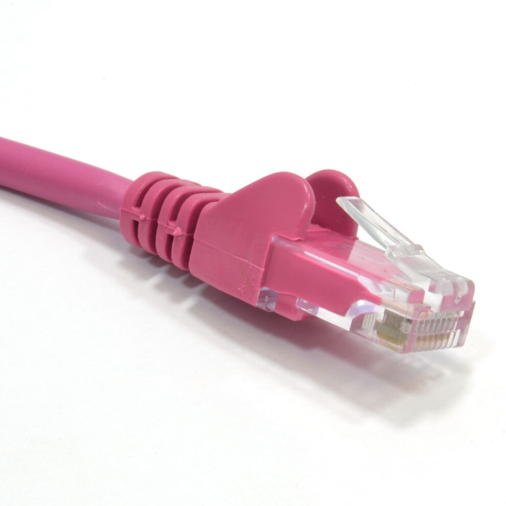 kenable Pink Network Ethernet RJ45 Cat5E CCA UTP PATCH 26AWG Cable 25cm 0.25m