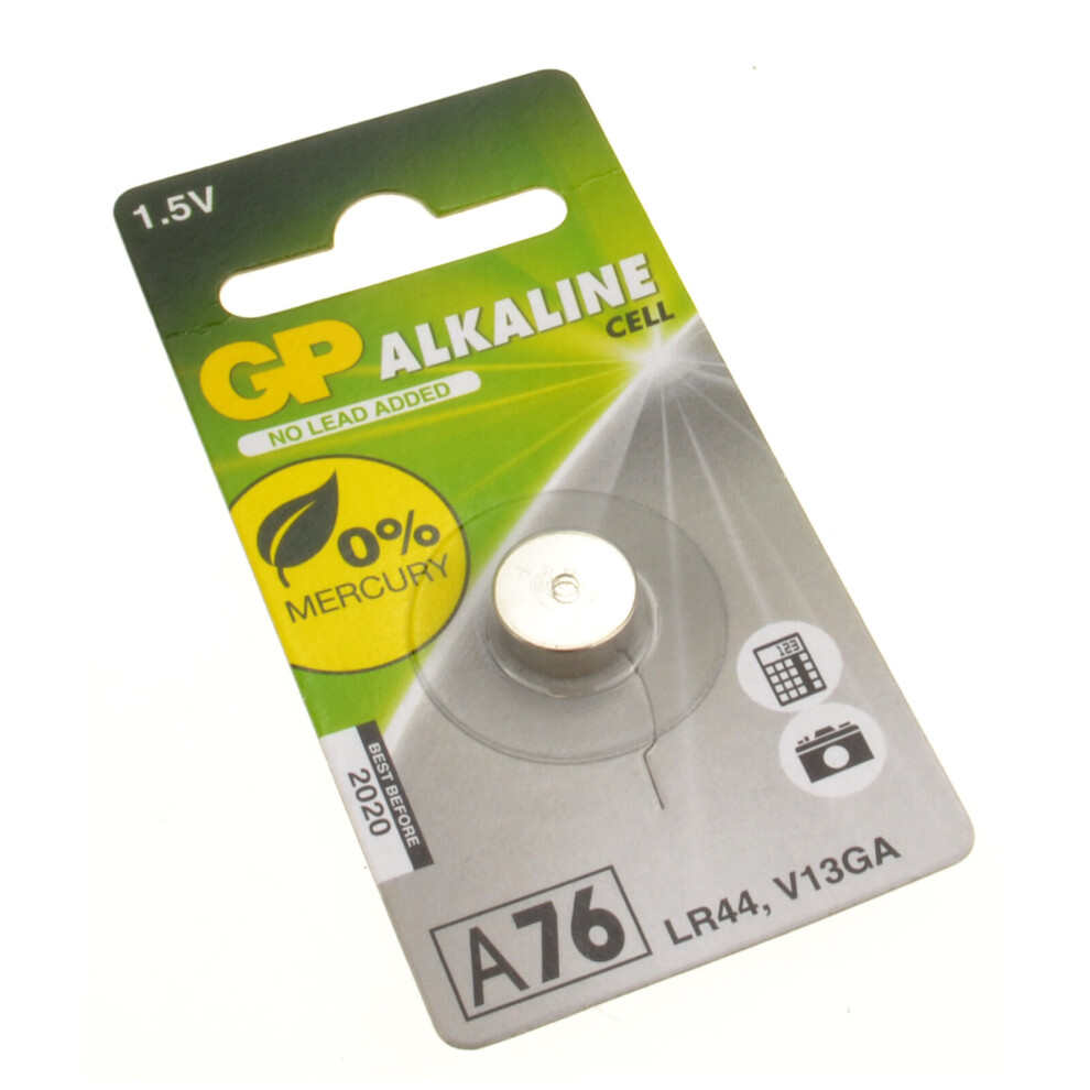 GP Alkaline Button Cell Battery LR44  AG13 A76 V13GA  1.5V [Single]