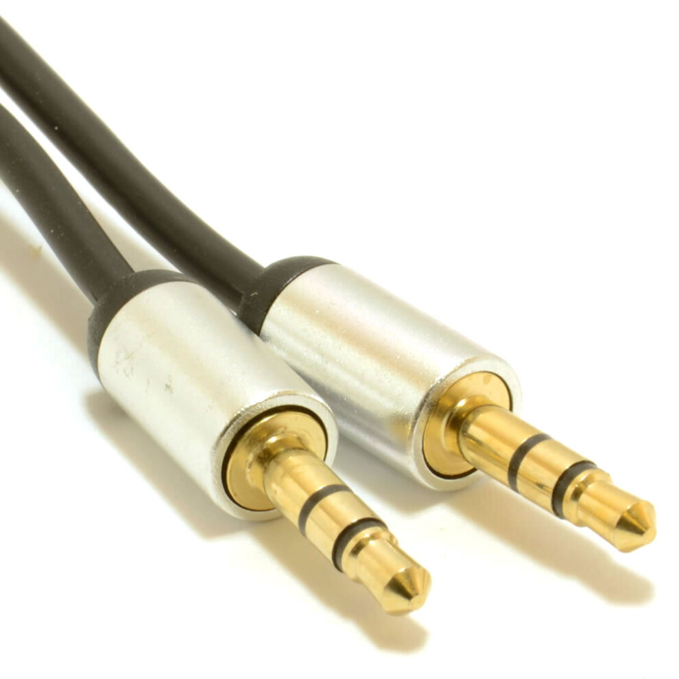 kenable Aluminium PRO 3.5mm Jack to Jack Stereo Audio Cable Lead GOLD  2m