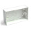 kenable Surface Mount Back Box Pattress Box 2 Gang for Quad Face Plates 45mm White 1